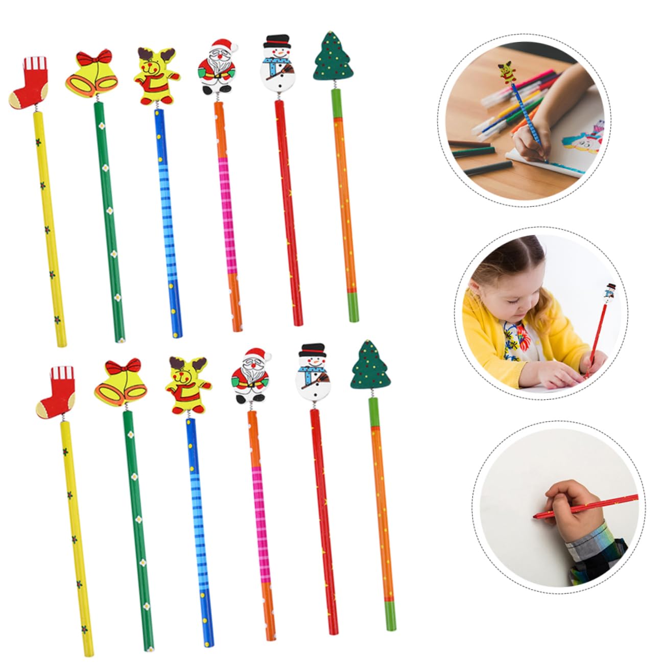 ABOOFAN 60stücke Kreative Weihnachtsbleistifte Schneemannform Holzbleistifte Für Schulbedarf Und Geschenkartikel Für Weihnachtszeit