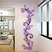 Produktbild MEIbax Wandtattoos Abnehmbare DIY 3D Spiegel Vinyl Schlafzimmer Wandaufkleber für Kinder Baby Schlafzimmer Kinderzimmer (Lila)