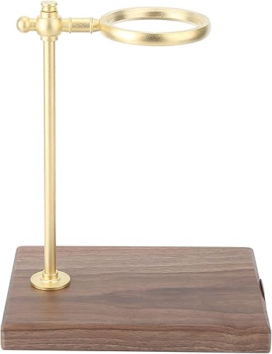 Miniatura 6 de Almacenamiento de cocina para verter sobre el gotero de café, filtro de soporte de 25 × 18 × 8 de latón de madera para café