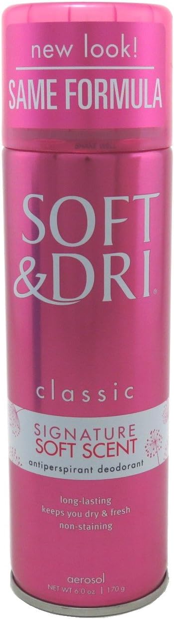 Soft & Dri Aerosol Antiperspirant Deodorant, Soft Scent 6 oz (Pack of 3)