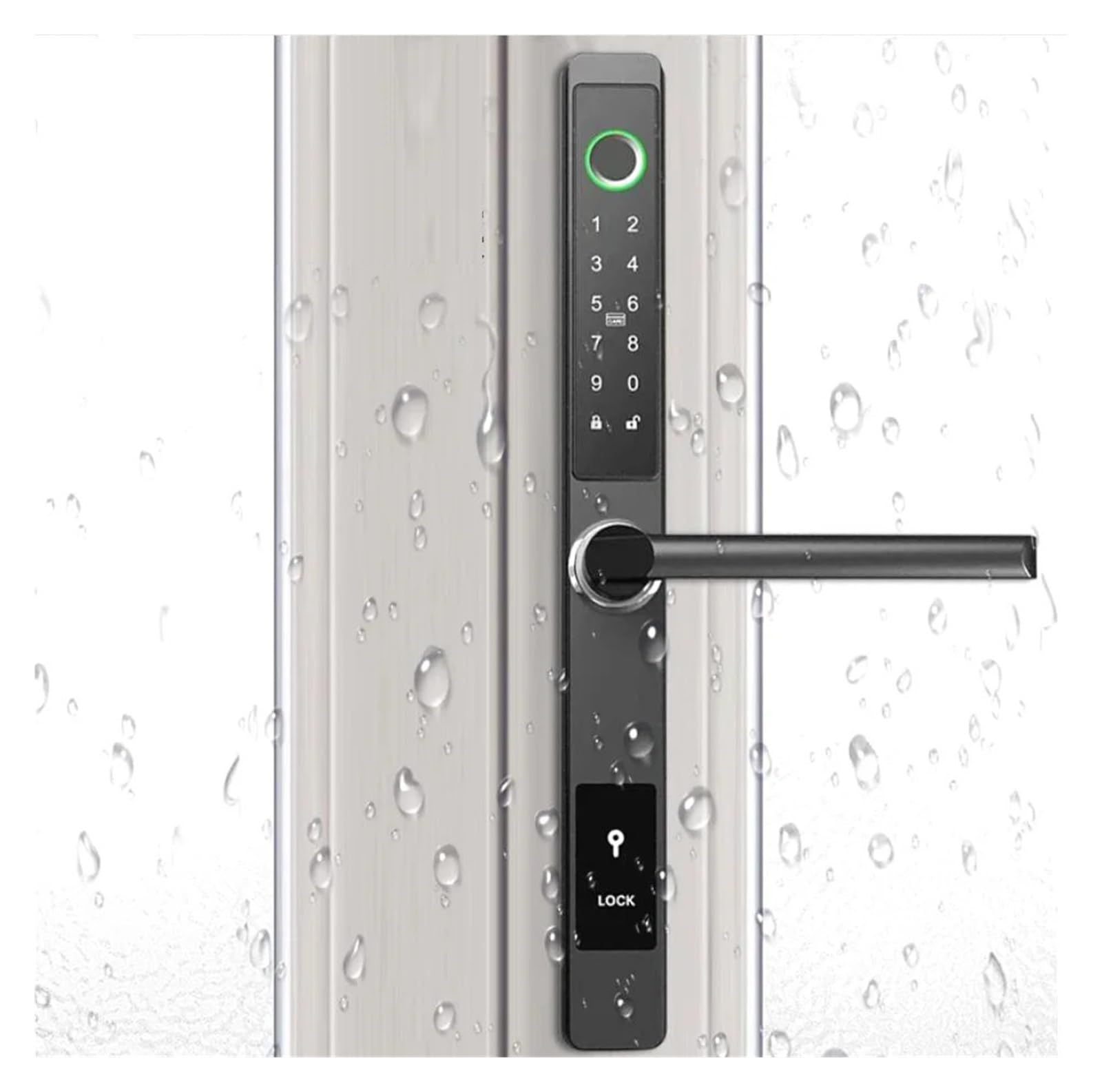 TTLock - Cerradura inteligente de aluminio para puerta corredera con contraseña de diseño delgado