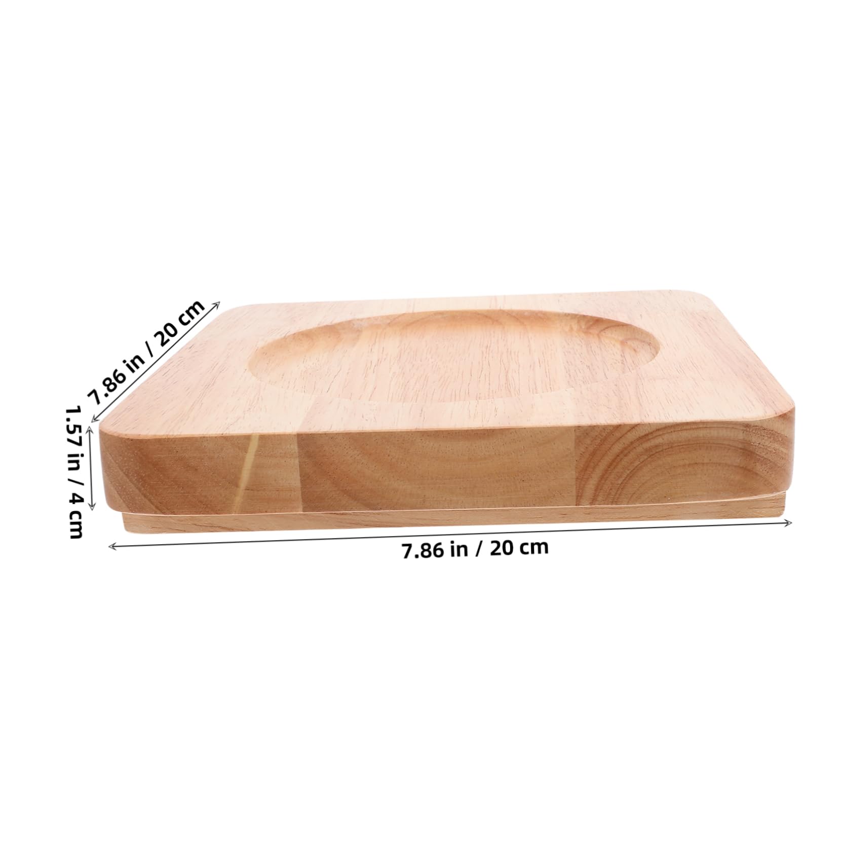 Holz Topfuntersetzer 20x20cm mit Anti Rutsch und Hitzebeständiger Dämmung Küchenzubehör aus Massivem Holz für Esstisch und Restaurants
