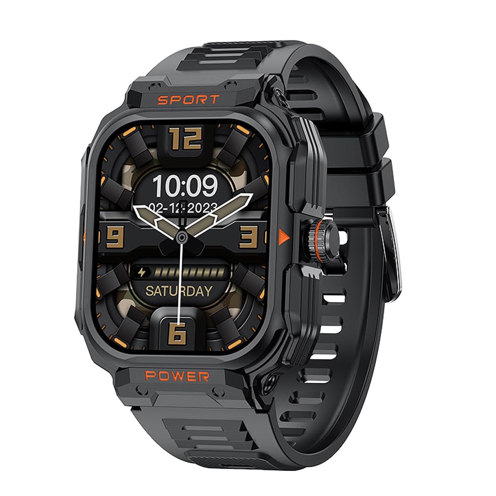 FANCHENGZI Smart Watch with Earbuds for Men, Military Watch, Answer/Make Calls, Fitness Tracker Smart Watch, Sports Fitness Tracker with Step,Calories