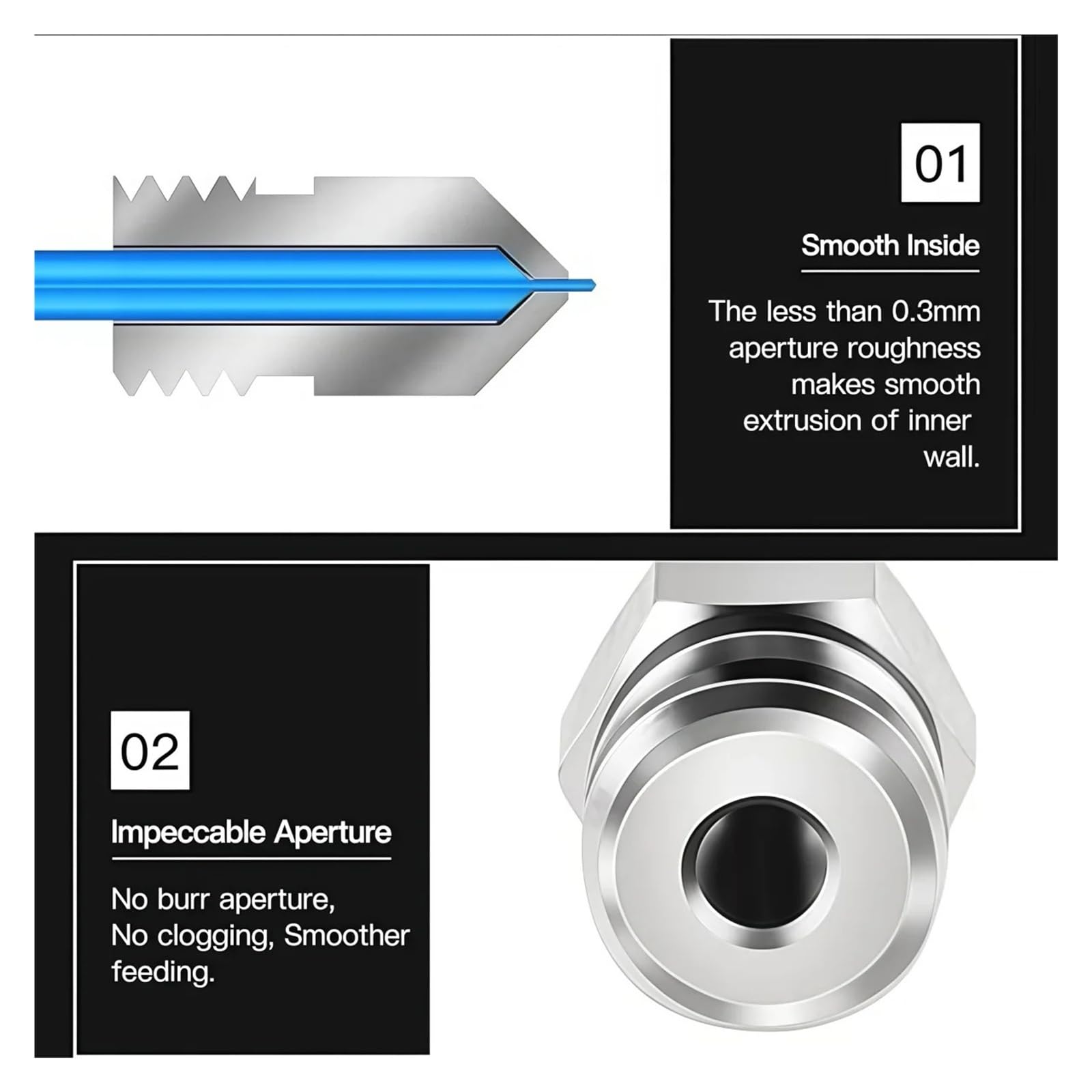 Compatible con Creality, boquilla MK8 de 0,4 mm, 10 piezas Ender-3/CR-10