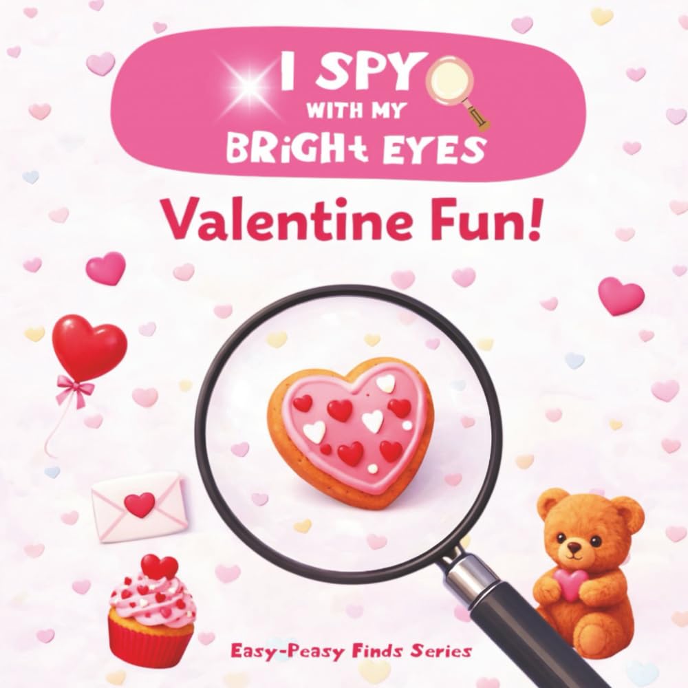 I Spy With My Bright Eyes: Valentine Fun: Easy-Peasy Finds – Level 1 For Toddlers & Preschoolers