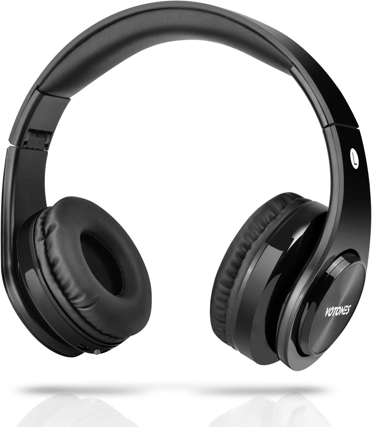 Bluetooth Headphones Wireless,Votones Adjustable Foldable Headset,Lightweight Over Ear Student Earphone Bluetooth for Android phone,iPad (Black)