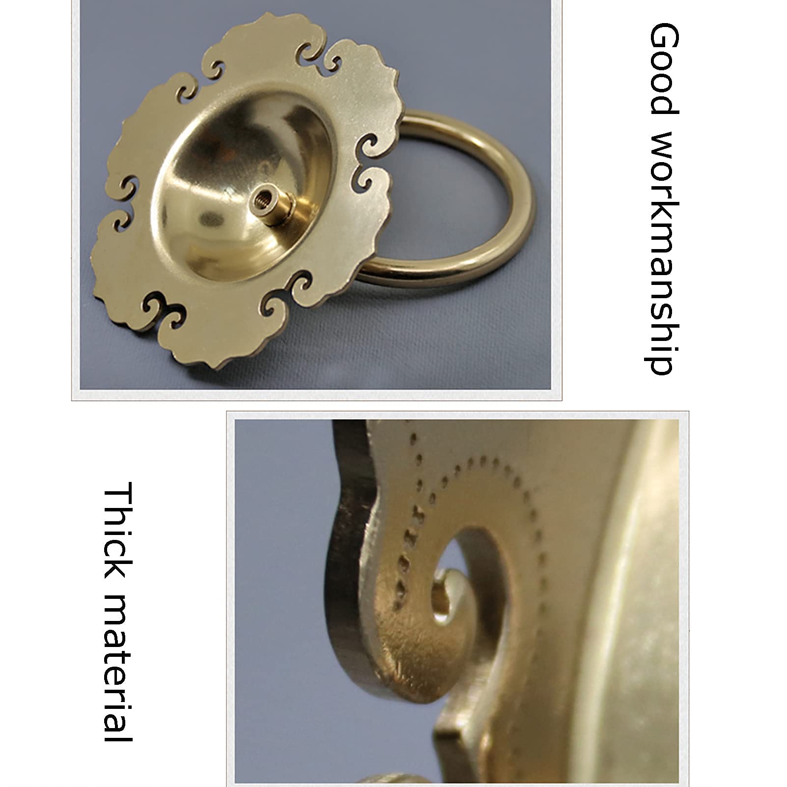 装飾的な金属製ドアハンドルセットアンティーク真鍮
