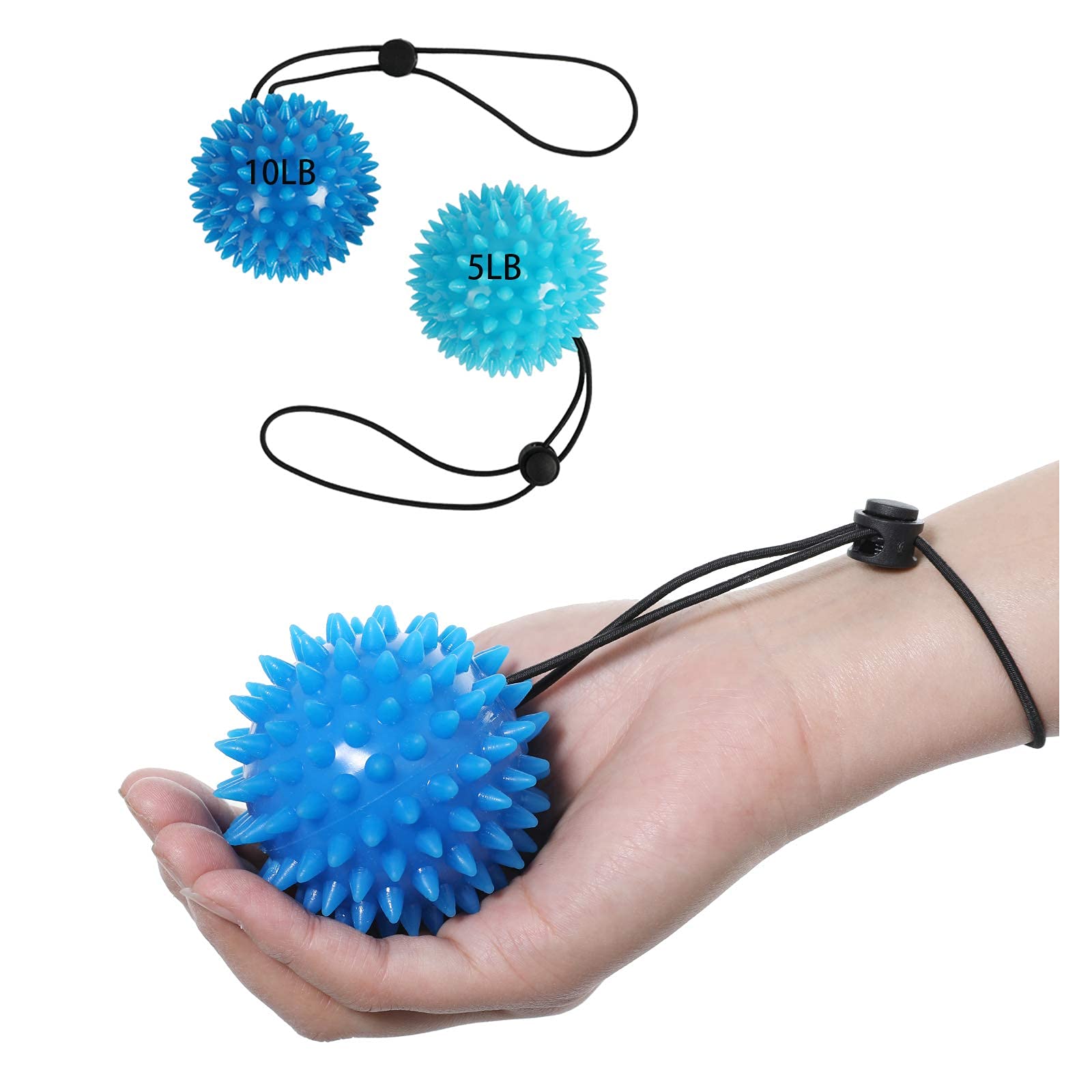 Hand Balls for Exercise and Physical Therapy (2 Pack) Adjustable