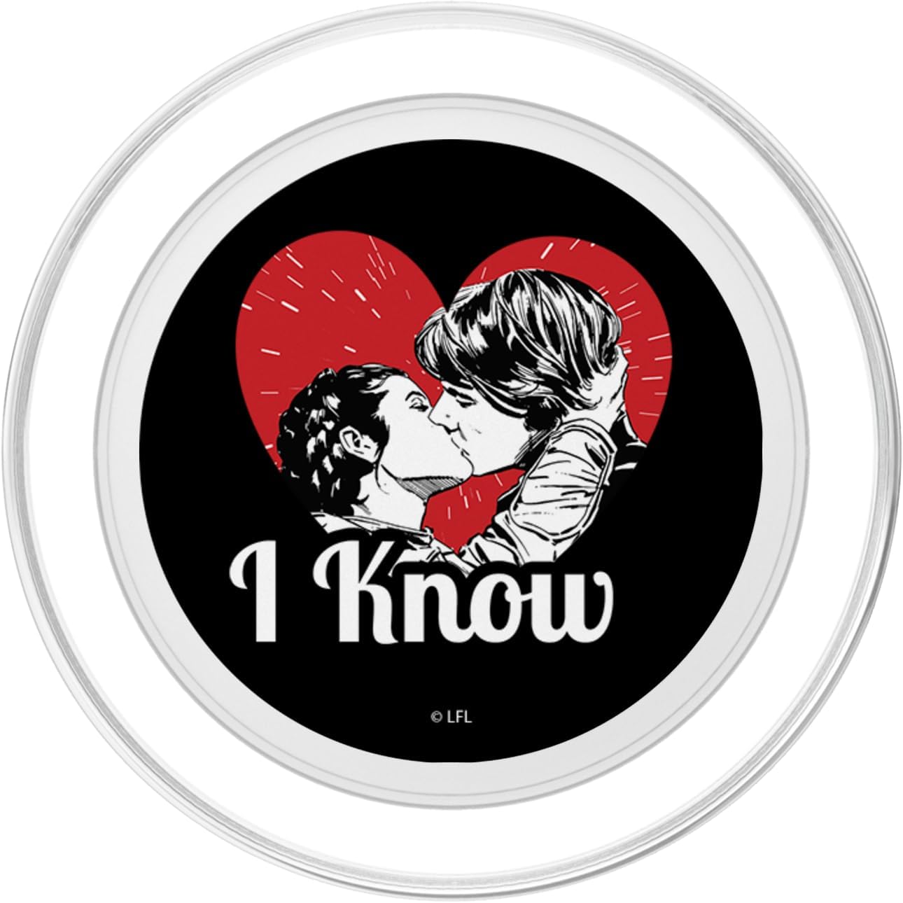 Star Wars Leia And Han Solo I Know You Love Me Kiss PopSockets PopGrip for MagSafe