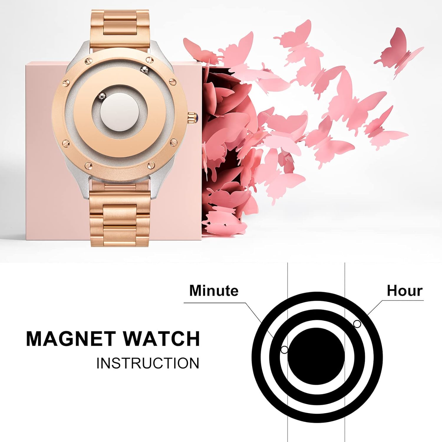 EUTOUR Orologio magnetico da uomo Orologio da uomo stile sportivo semplice moda casual usura quarzo da uomo EUTOUR Orologio magnetico da uomo Orologio da uomo stile sportivo semplice moda casual usura quarzo da uomo