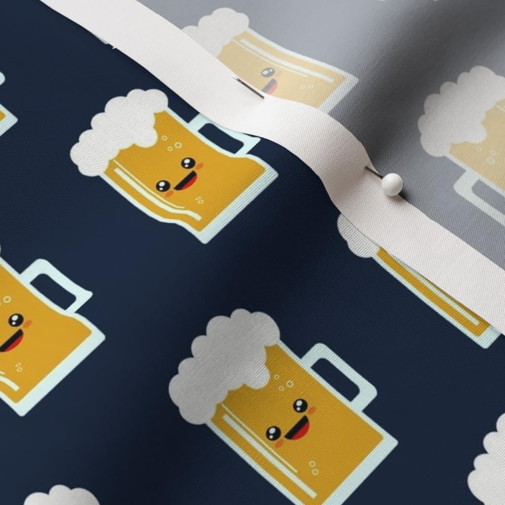 Spoonflower Fabric - Beer Printed on Cotton Poplin Fabric by The Yard - Sewing Shirting Quilting Dresses Apparel Crafts