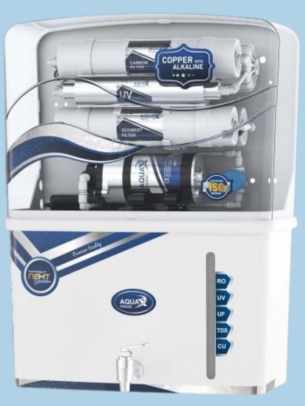 Dissora Aqua X Prime RO UV UF Copper Alkaline Water Purifier, 12 Liter Storage, 1 Year Warranty, Colour- White-image-38