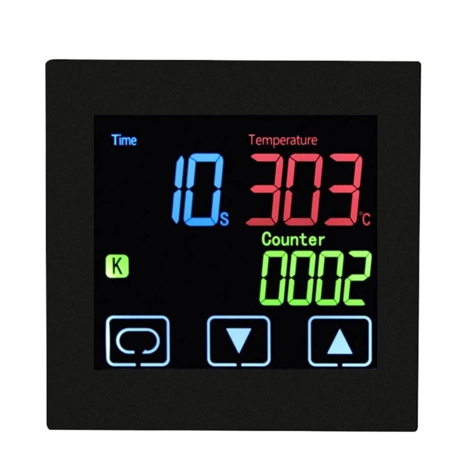 Termostato con función de Temporizador y Contador Pantalla táctil Hora Alarma Prensa de Calor PID Controlador de Temperatura(SSR Output)
