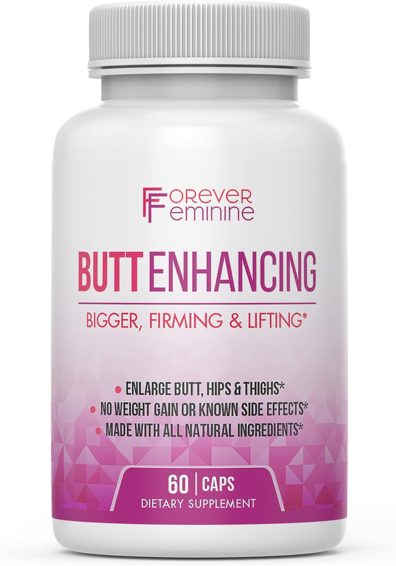 Premium Butt Enhancement Pills - Firm, Tighten, and Lift for Bigger Butt - Booty and Glute Growth Supplement - Potent Curve and Shape Enhancer Pills for Women (60 Capsules)