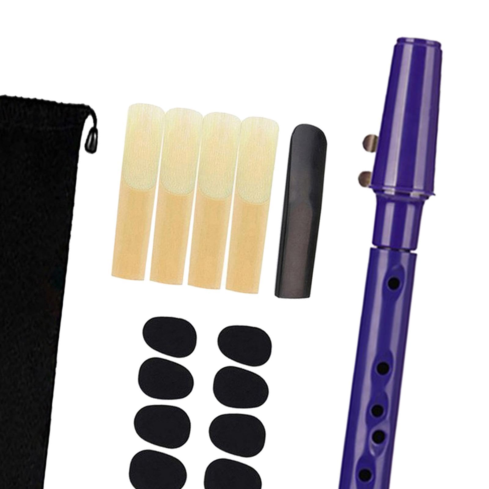 Mini Saxophone Portable avec Bec, Anches et étui de Transport pour Les Passionnés de Musique, violet
