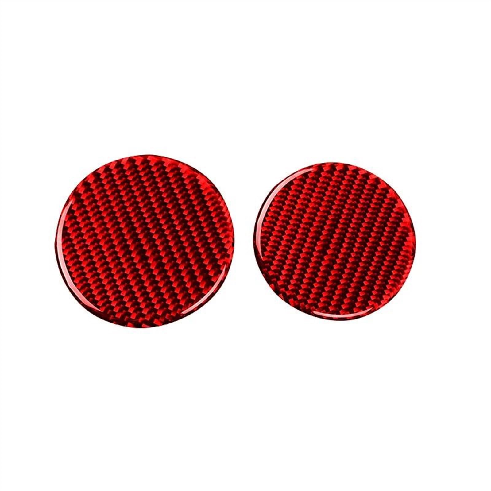 Car Interior Accessories Modification Water Cup Slot Gasket Trim Cover Sticker for Ford for Mustang GT 2015-2021 Anti-dust(Rosso)