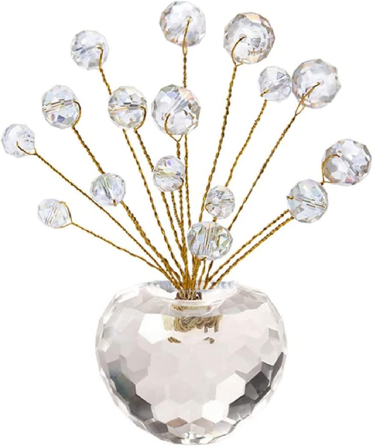 Towwoo Cristallo Bonsai Albero dei Soldi, Naturale Energizzato Pietra Decorazioni in Cristallo Piccolo Albero della Vita Decorazione Casa per Buona Fortuna Ricchezza e Prosperità Regalo Spirituale