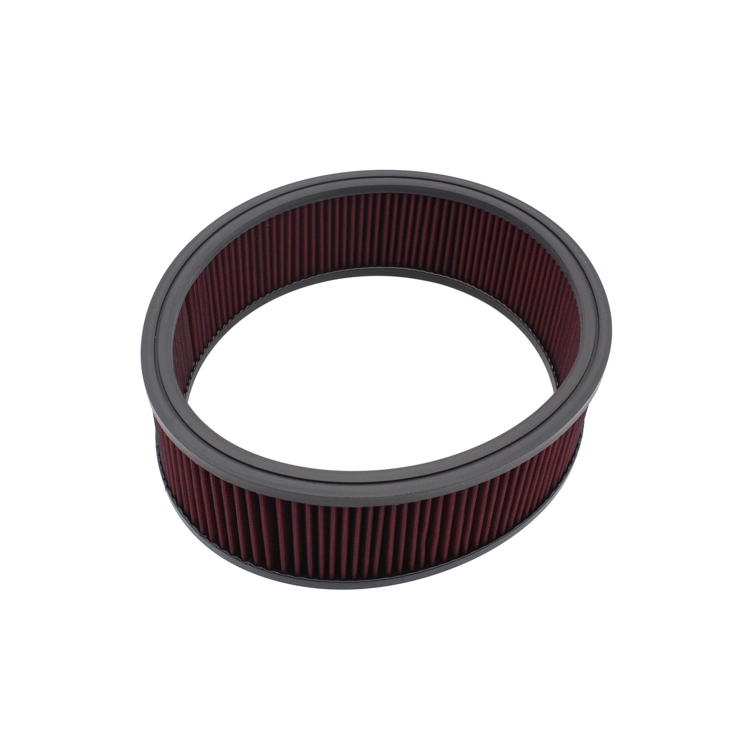 1 pc shlpdfm red 14" x 4"air filter element round high flow washable & reusable round air filter element replacement fits for buick, chevrolet, gmc, ford, mopar, oldsmobile, pontiac