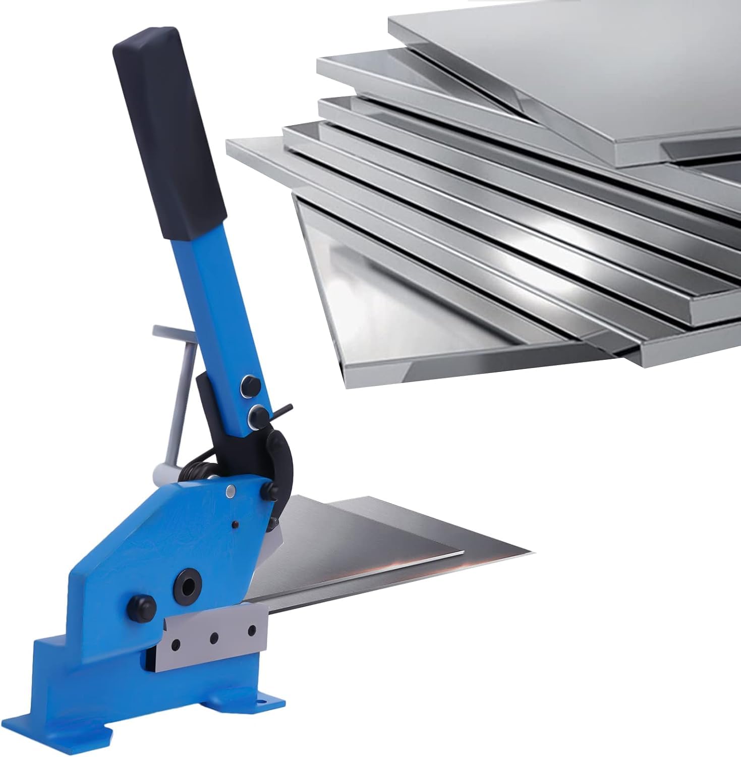 Wytrzymałe ręczne życe dźwigniowe 125 mm do cięcia blachy stalowej, żelaznej, aluminiowej i arkuszy montowane na stole
