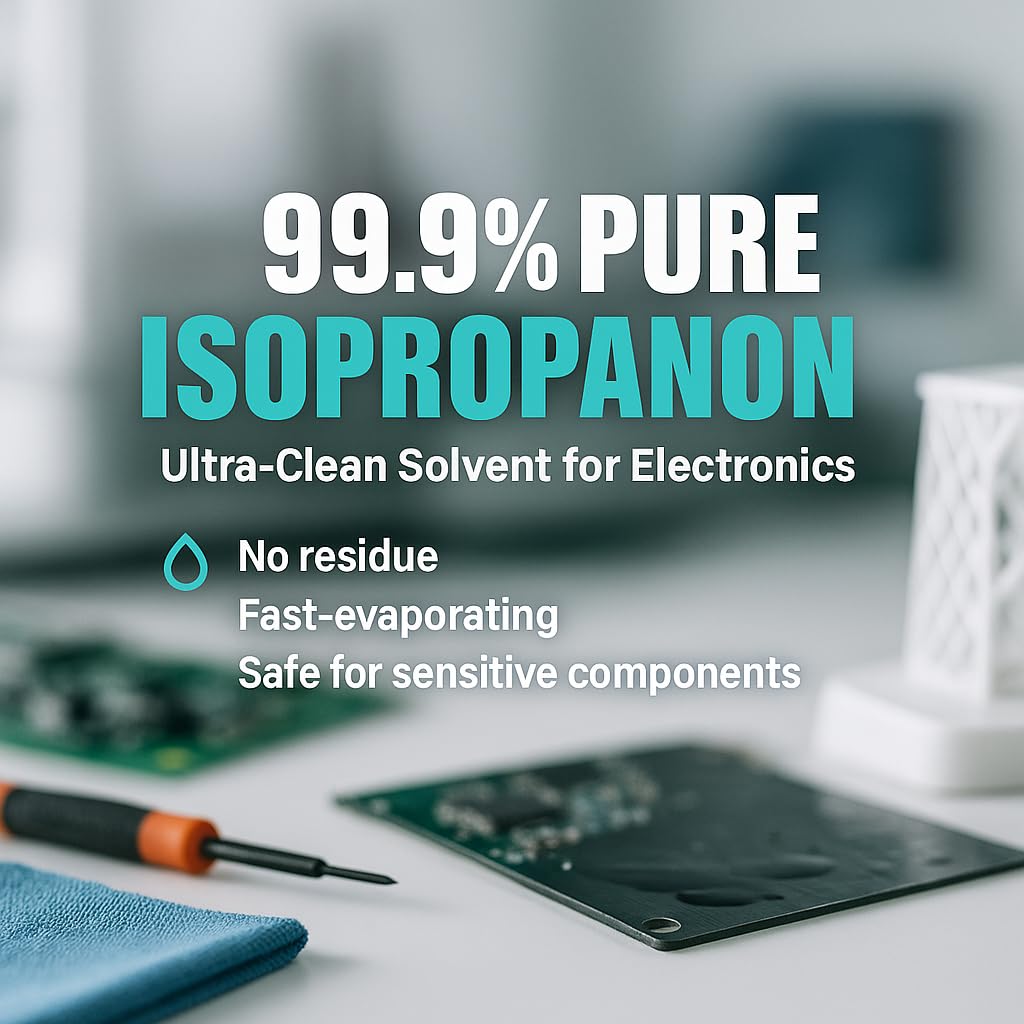 GiDeli Isopropanol techniczny 10 l – alkohol izopropylowy 99,9% – czyszczenie elementów elektronicznych i akcesoriów do drukarek 3D
