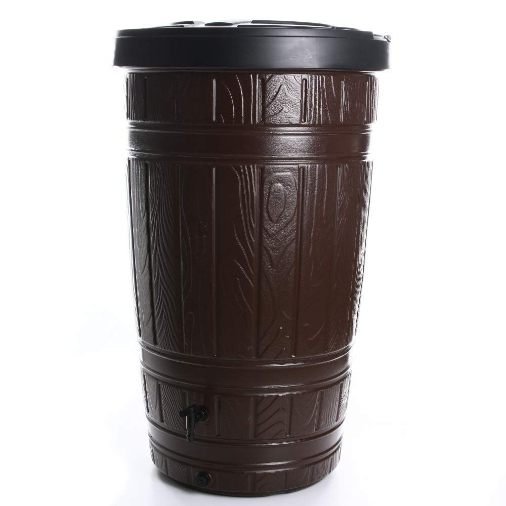 Unbekannt Regenwassertonne 265L 2 Farben Wasserhahn wählbar (Braun)
