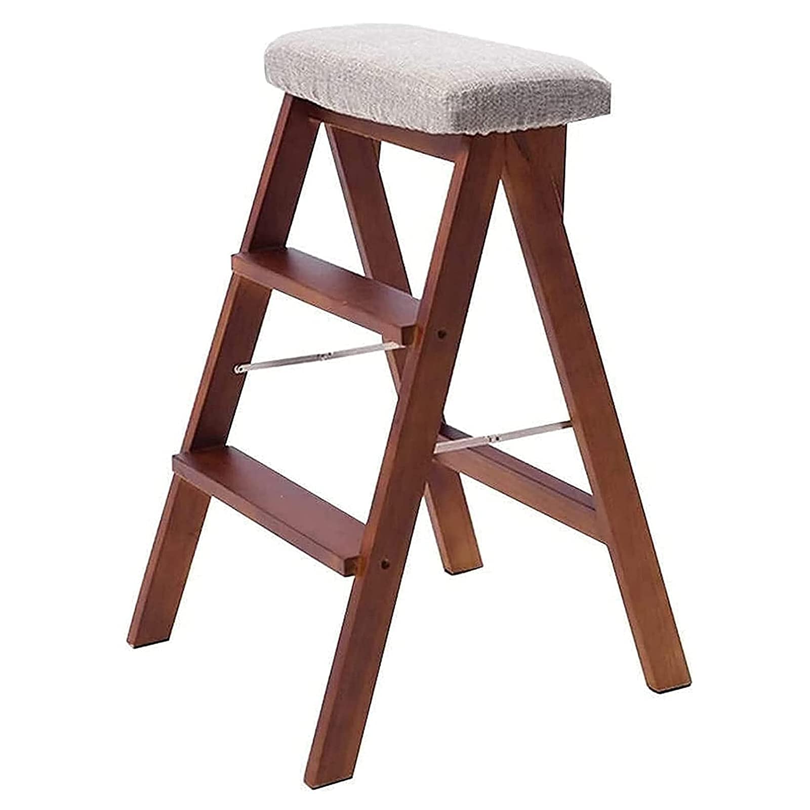 DASHADAO Taburete de Escalada para Interiores, Taburete de Escalera portátil, Taburete de Andador Plegable/Escalera de 3 Rollos, Silla, Silla de Comedor de Madera, Taburete de Esponja, Tabu