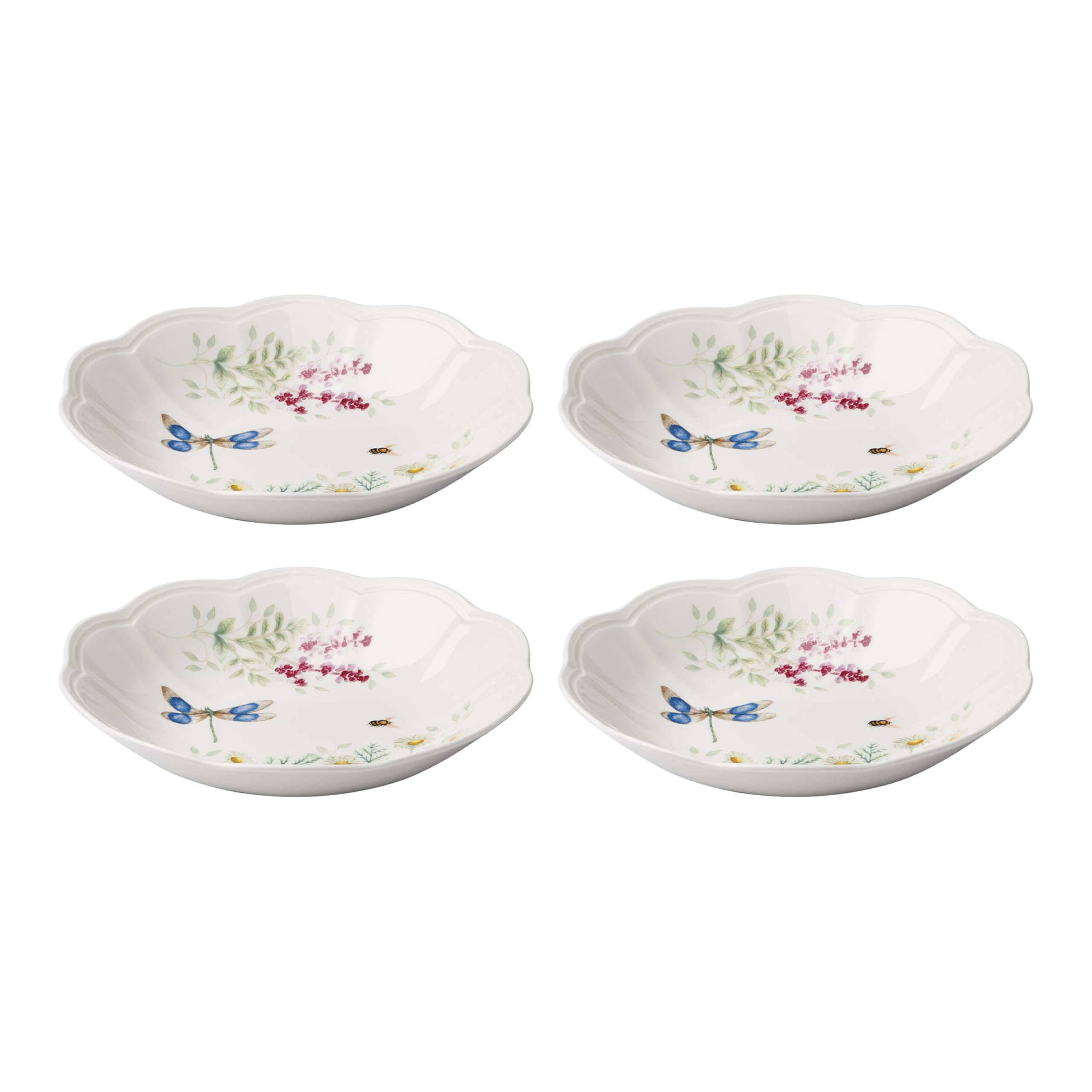 Lenox 897795 Butterfly Meadow Herbs Pasta Bowls, Set of 4