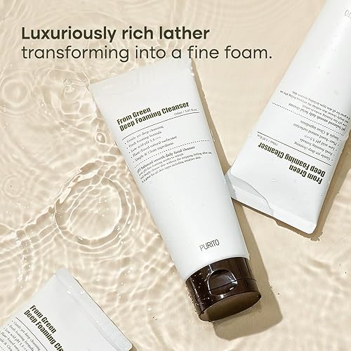 Miniatura 5 de PURITO From Green Deep Foaming Cleanser 5.07 fl oz, pH 5.5, a base de plantas, ingredientes naturales, sin crueldad, vegano