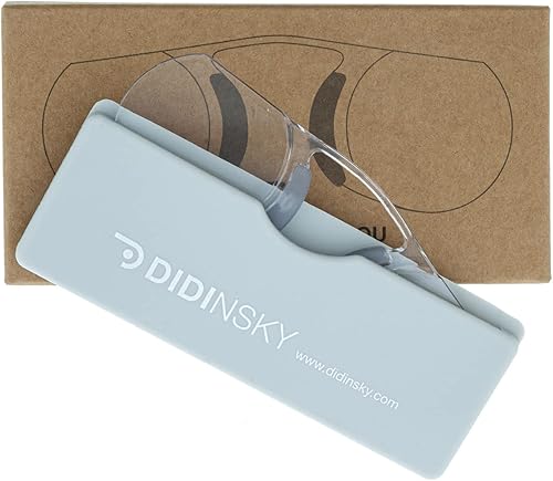 Miniatura 4 de Gafas de lectura para hombre y mujer. Gafas graduadas con estuche rígido de bolsillo. Elegantes gafas sin marco para una comodidad óptima. Ceniza