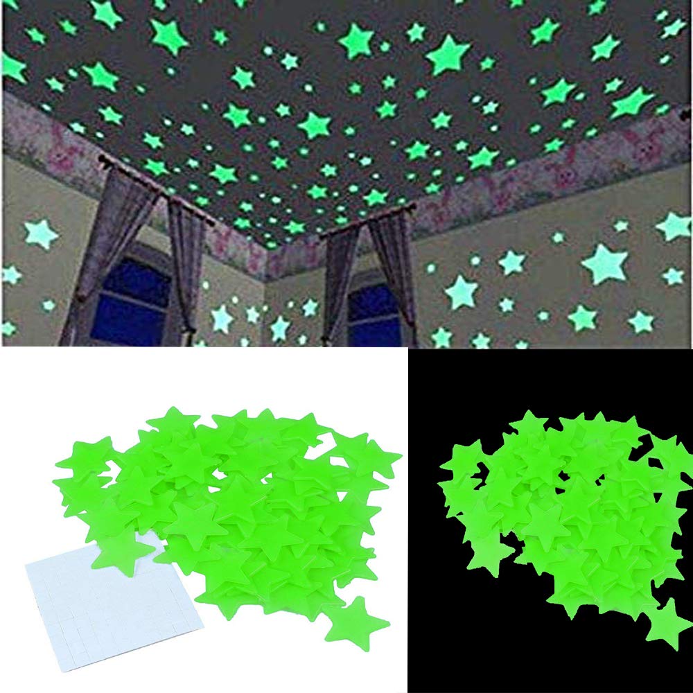 Something4u 100 pcs Plastic Luminous Fluorescent Glowing Radium Glow Stars Starry Night Wall Sticker -Size: 3.5 x3.5 cm Set of 100 (B08169Z9ZK) Amazon Price History, Amazon Price Tracker