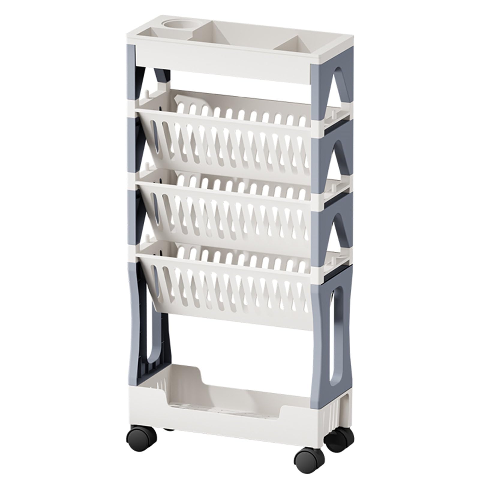 Practical Storage Trolley 5 Tiers / 2 Tiers Rolling Utility Cart with Flexible Home Organization Shelves Rolling Utility Cart