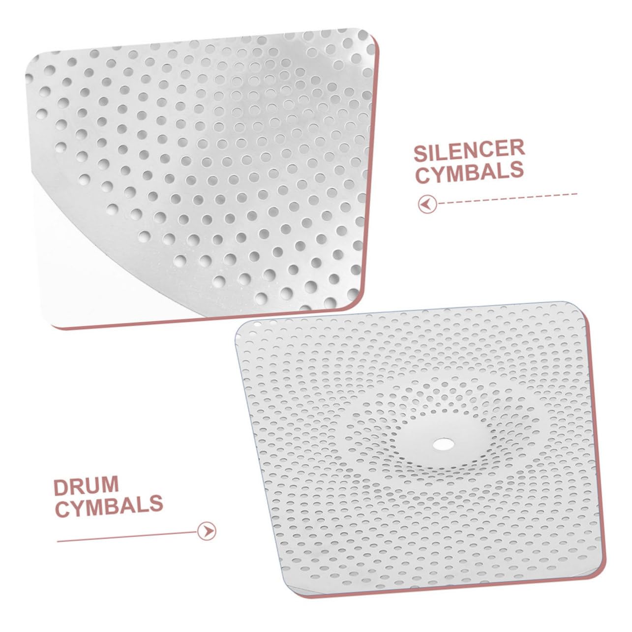 UPKOCH Set 2 Piatti Batteria Jazz Silenziosi 14/16 Pollici in Lega Resistente, Accessori per Batteria Riduzione Vibrazioni e Montaggio Facile per Performance Nitide