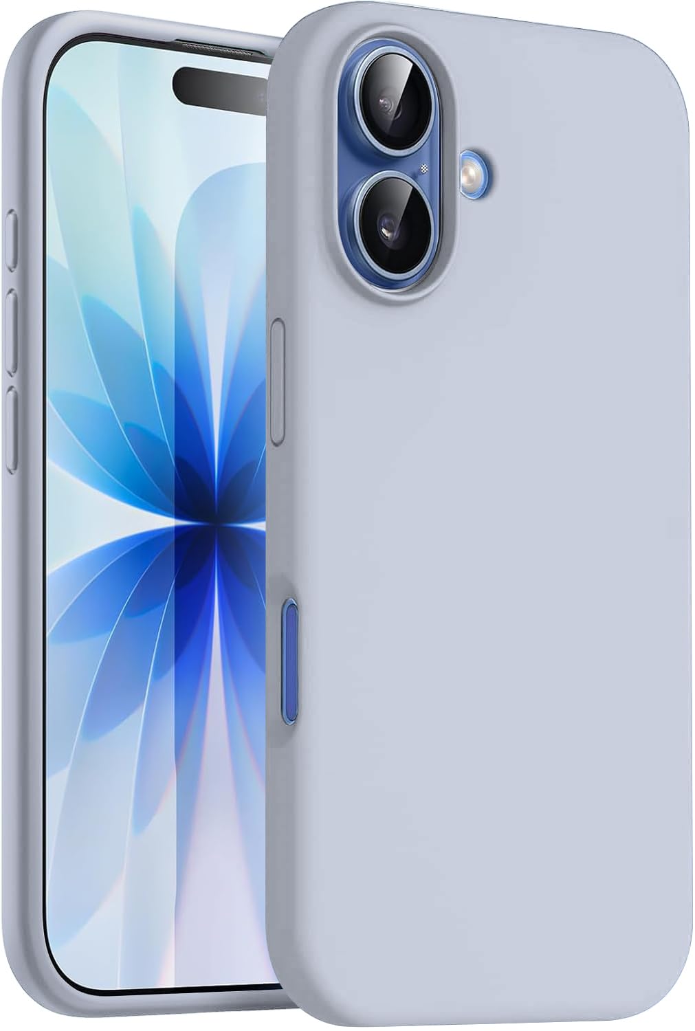 DIZORO Compatible with (iPhone 17 Case)(2025), Liquid Silicone 3 Layers Full Covered Soft Gel Rubber Phone Case,Shockproof Protective Cover with Anti-Scratch Microfiber Lining-Mist Blue-image-21