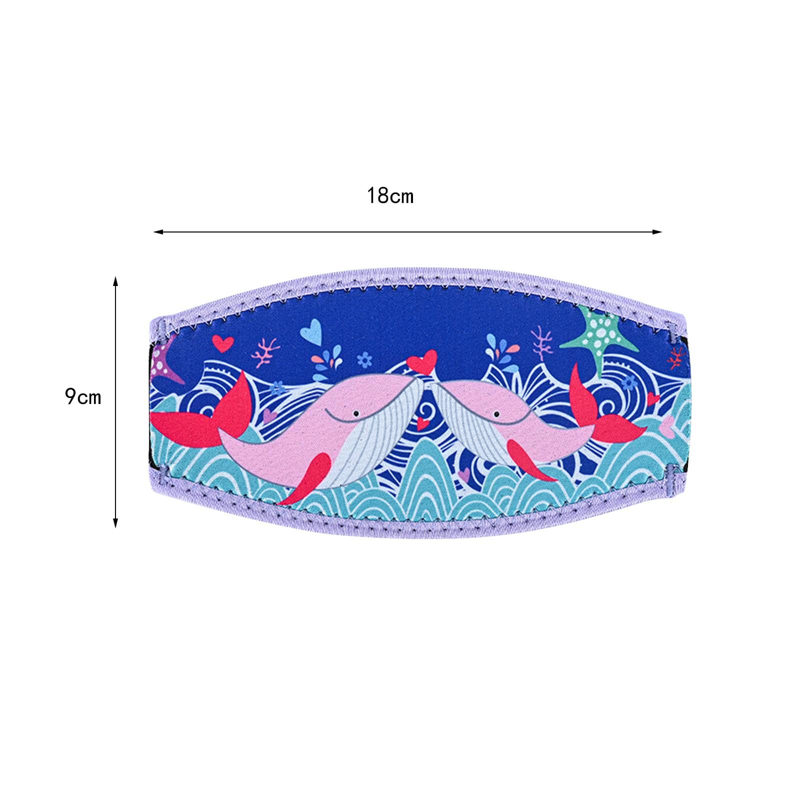 Amagogo Copri Cinturino per Maschera da Immersione, Fascia per Capelli Snorkeling Sostituisci Impermeabile con Bordi Cuciti per Sub, 18x9 cm Blu Scuro