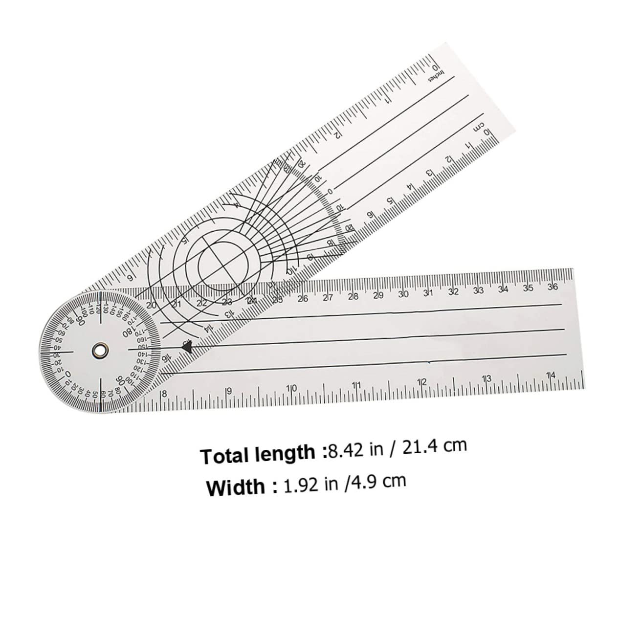 VILLCASE Goniometer Angle Ruler Digital Medical Goniometer for Physical Therapists Pvc Medical Rotatable Design