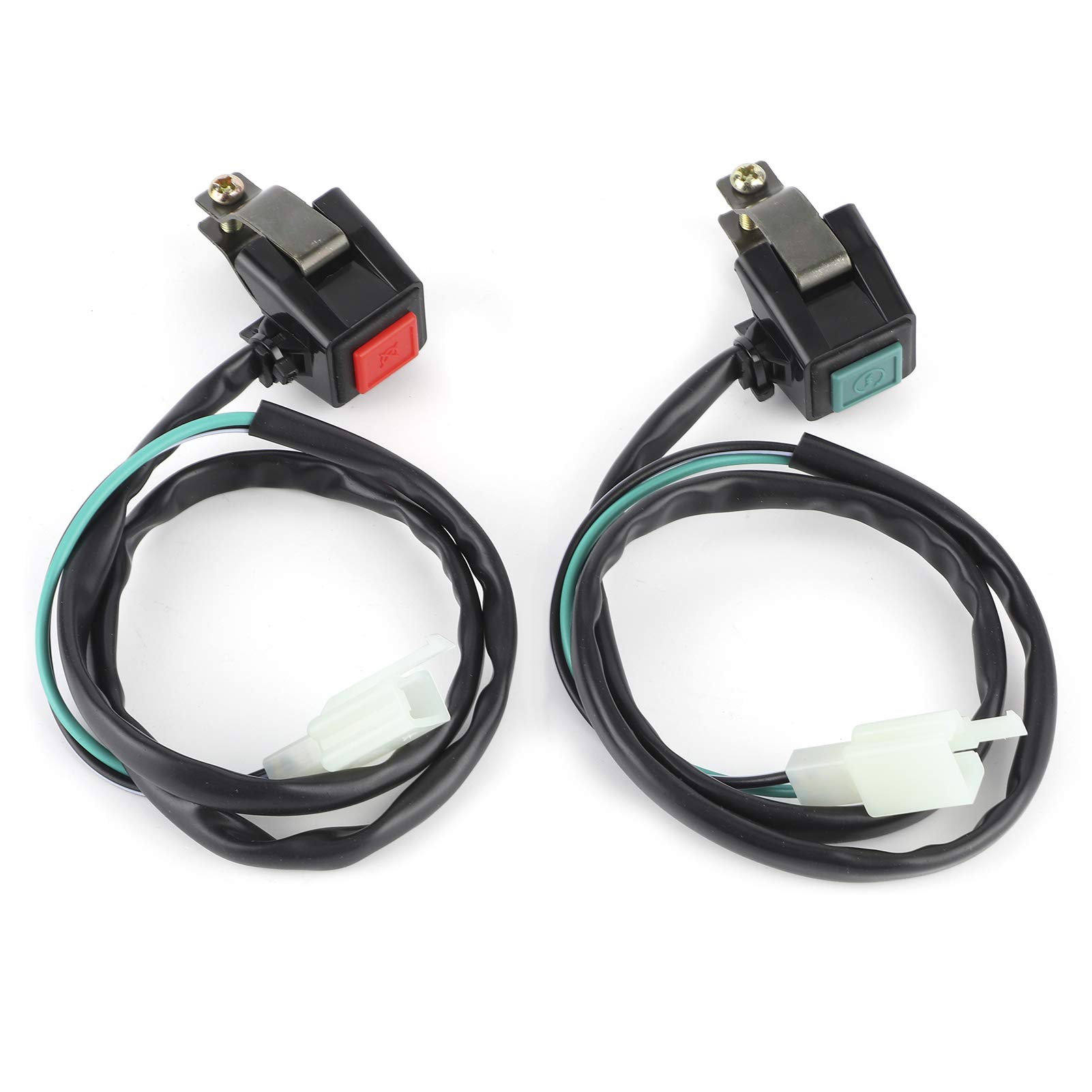 Interruttore di Arresto Universale per Avviamento Moto Manubrio Accensione Doppio Pulsante 22mm Adatto per Caricabatterie per Auto ATV Dit Bike Prodotti Testati