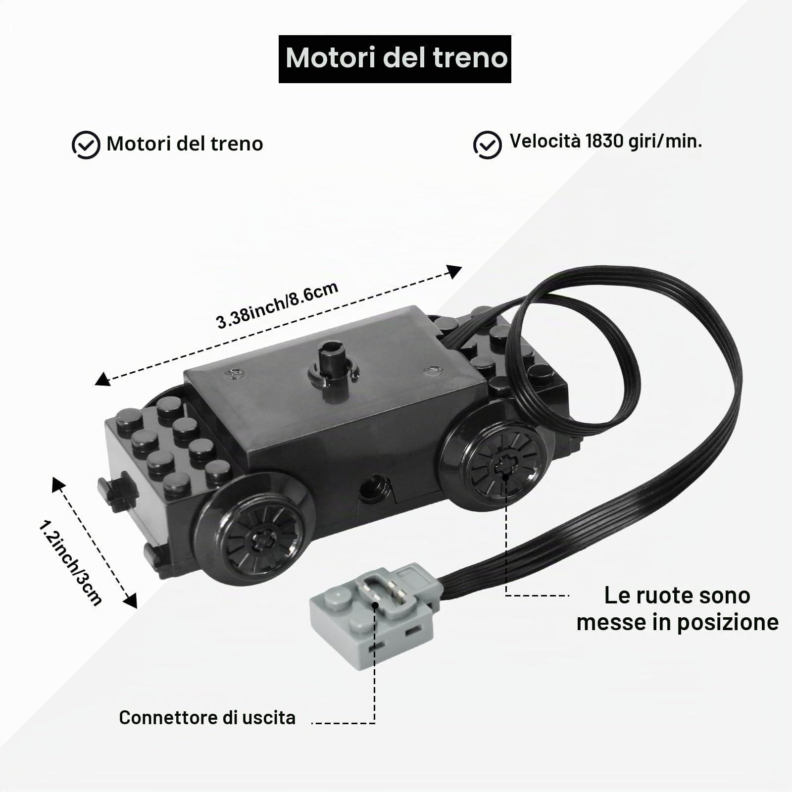 Set di Funzione di Potenza del Servo Motore, QIQIAZI Set di 45 Pezzi di Motori Giocattolo Elettrici con Motori M/L/XL/Servo/Train, Telecomando IR, Scatola per Batteria, Cavo di Prolunga, Compatibile