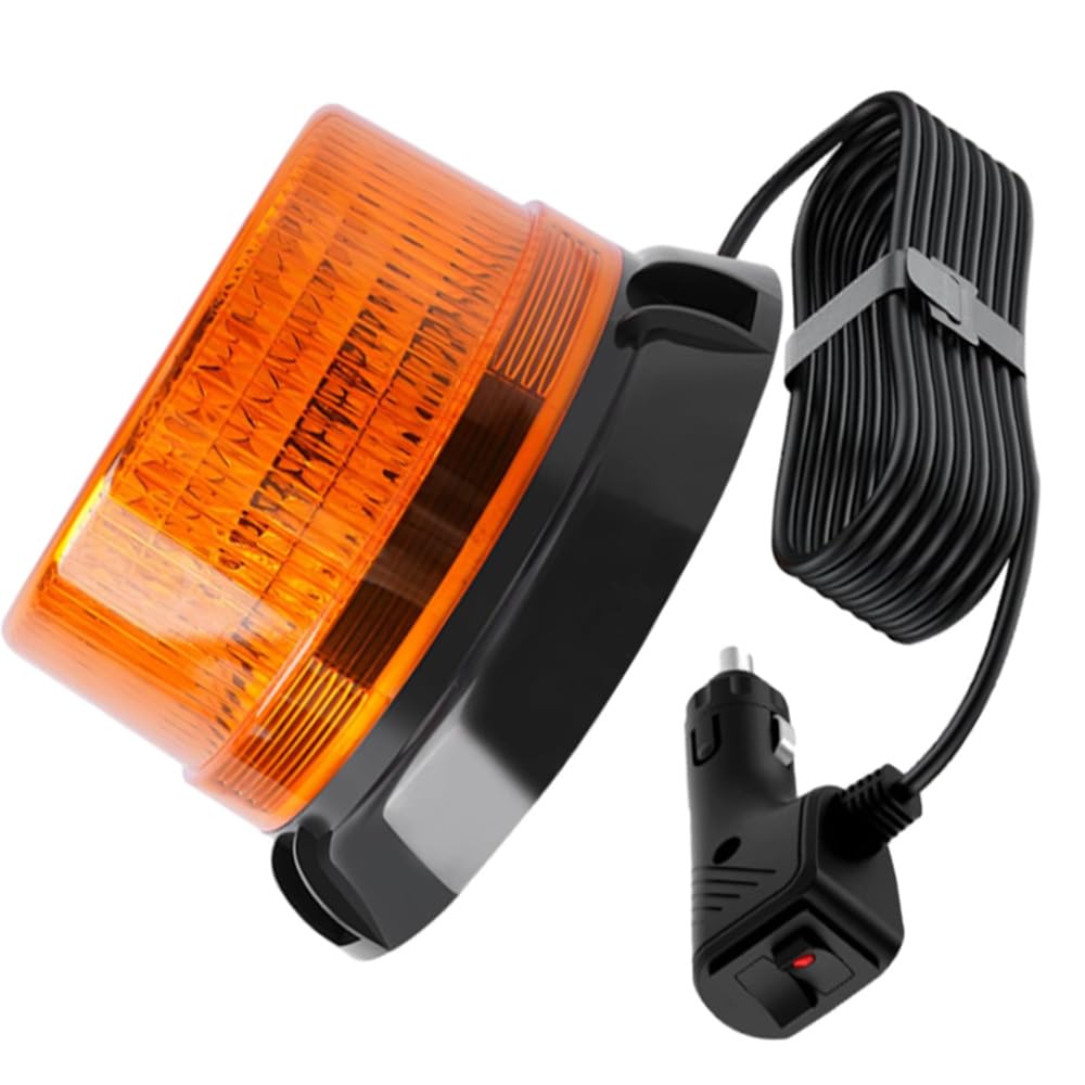 Riloer Luces de advertencia estroboscópicas intermitentes de 12V-80V con 90LED compatible con quitanieves furgonetas camiones tractores y montacargas Interruptor de doble botón tipo cargador de coche