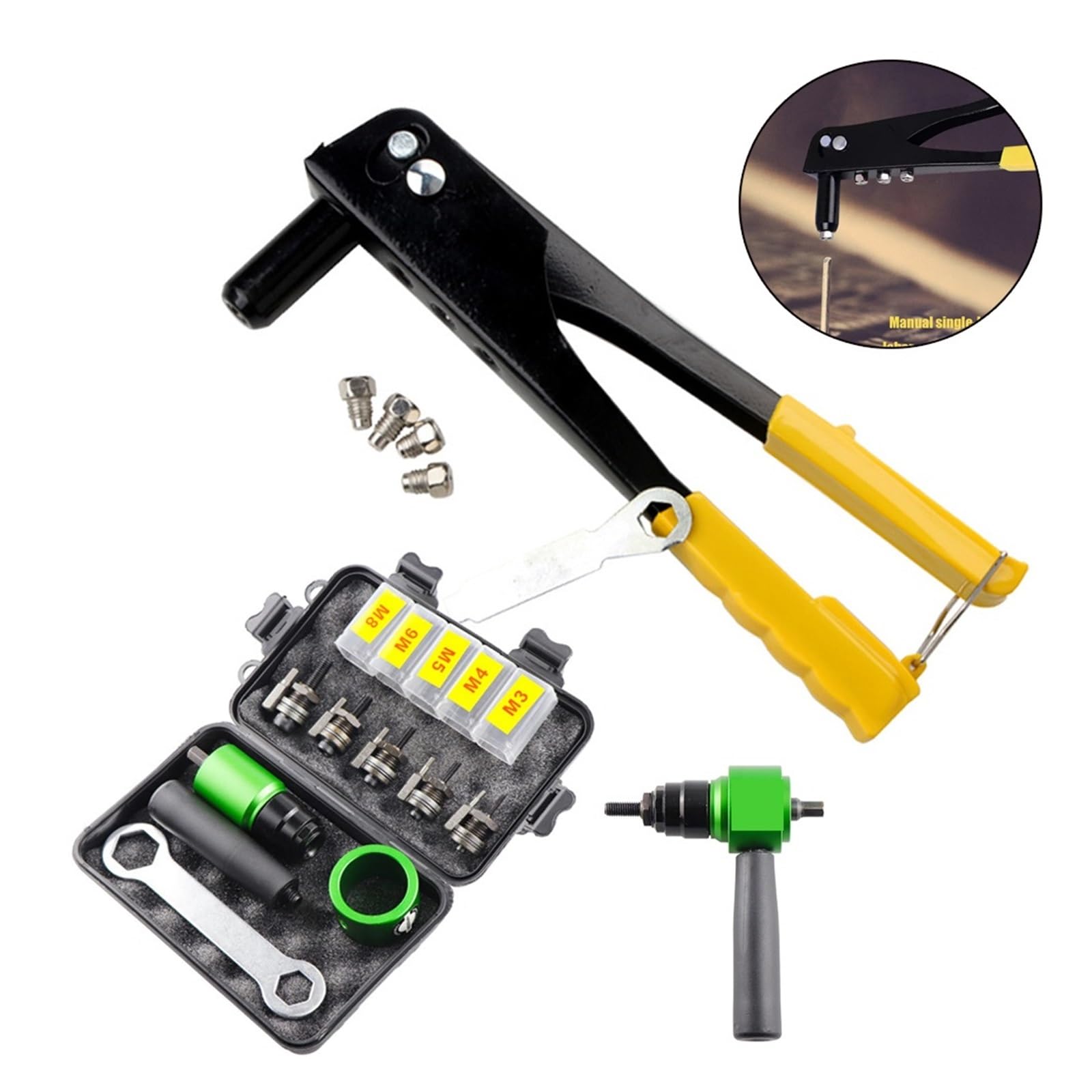Chiodatrice Brad, Pistola sparachiodi, Pistola For Rivetti Elettrici Rimovibile Elettrica M3 ~ M8 Adattatore For Pistola For Dadi For Rivetti Inserto For Dado Tirare Strumento Di Rivettatura For Trapa