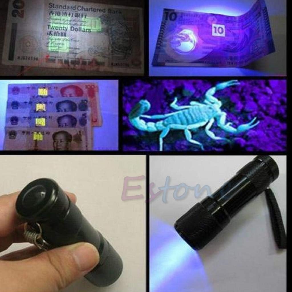 Detection 9 LED UV Flashlight Blacklight Torch Light Lamp New Flashlights