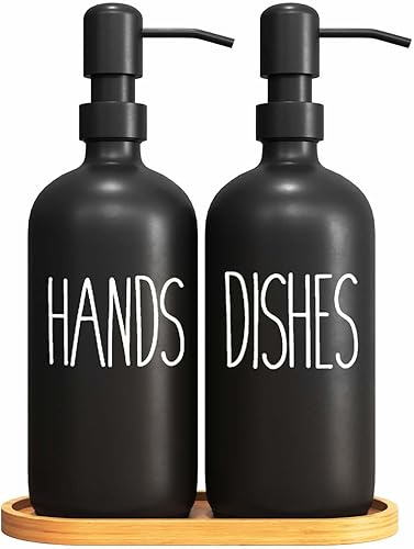 Dispensador de jabón, dispensador de jabón para platos para fregadero de cocina, dispensador de jabón de manos de vidrio, bomba de jabón moderna