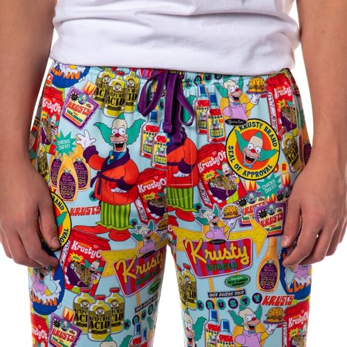 The Simpsons Lounge Pants Men's Krusty Clown Inspired Design Adult Sleep Pajamas3