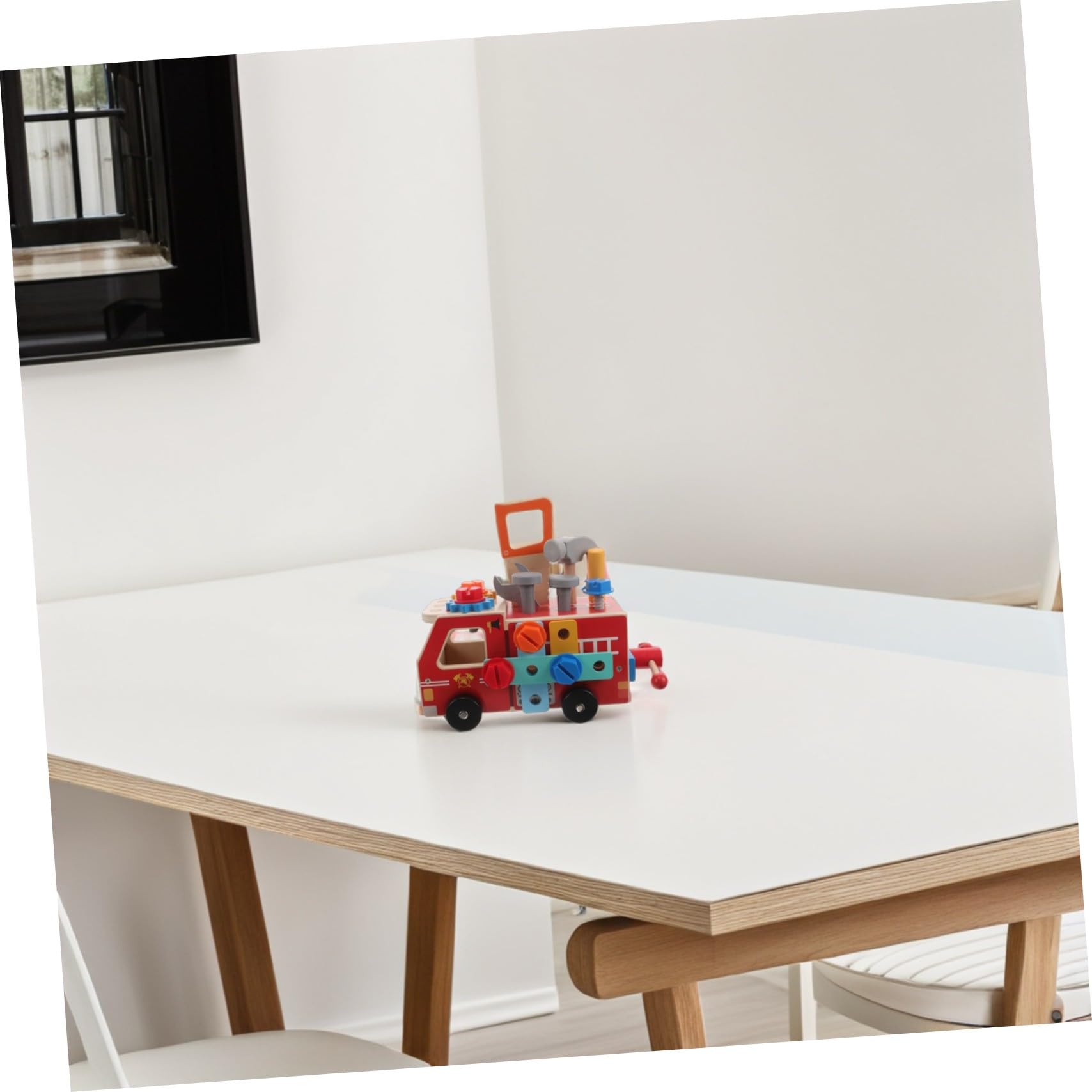Beaupretty Set di Camion da Costruzione in Legno, Auto Educativa