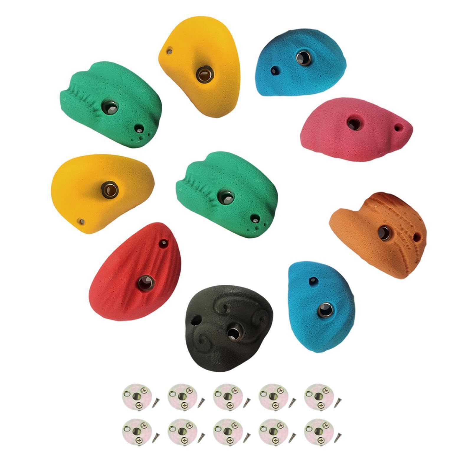Kit per Arrampicata su Parete di Roccia per Principianti, buona Presa, Resina ad Resistenza Testurizzata, Varie Forme, Prese per Arrampicata per