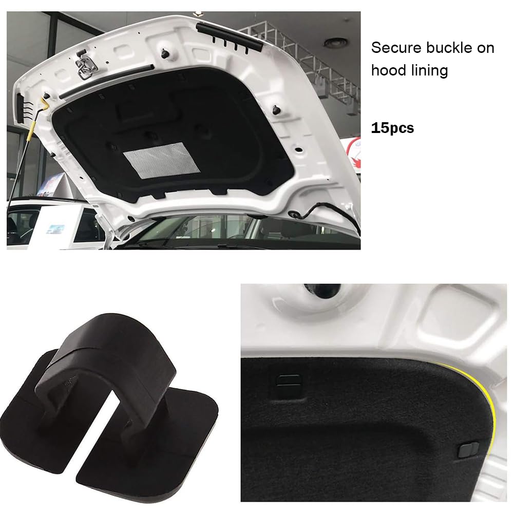 15 fermagli isolanti per cofano auto, clip per bagagliaio, chiusura in cotone isolante 4878883 aa Per Jeep Per Dodge Per Ram  34