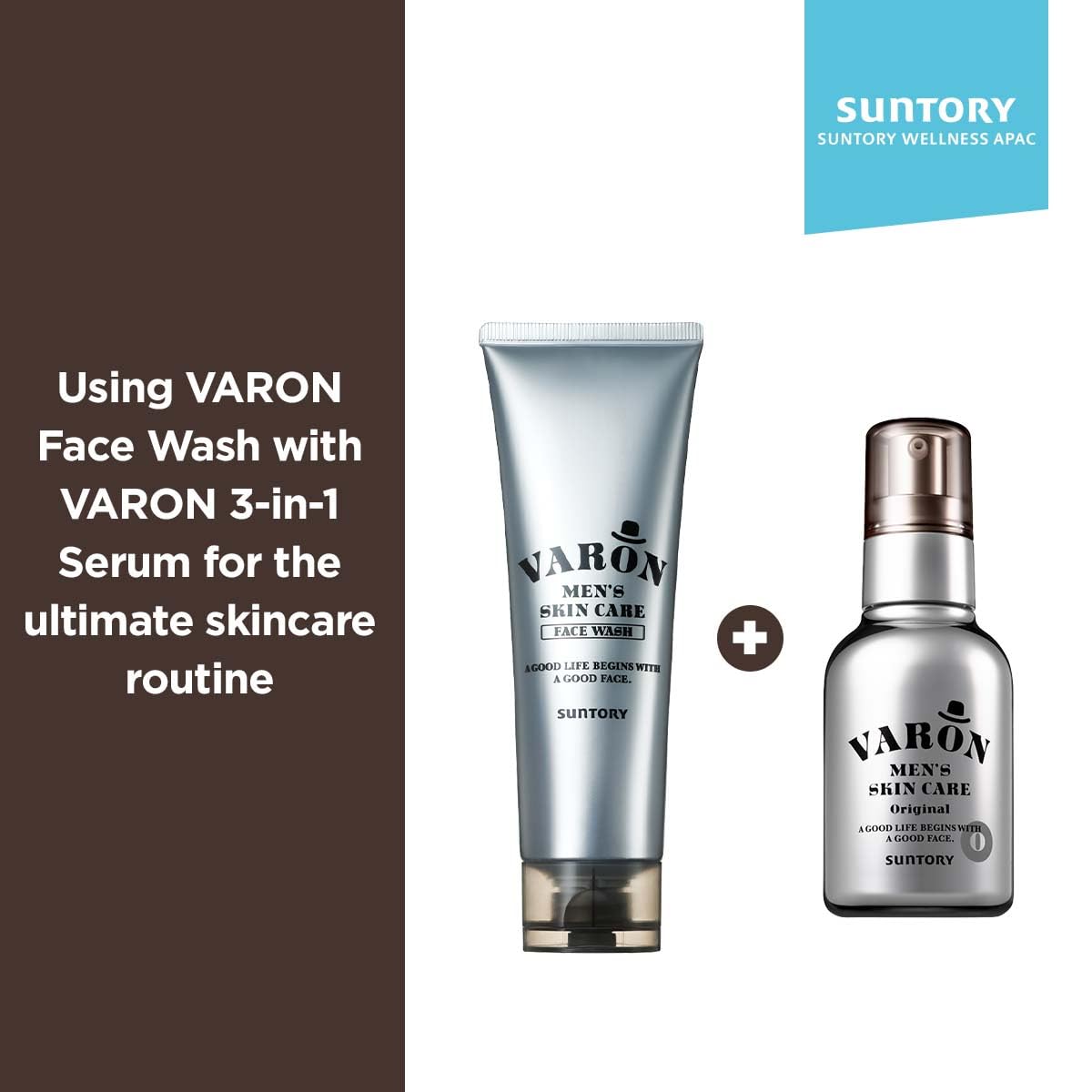 SUNTORY VARON Men's Face Wash (120ml) - For Dry & Oily Skin