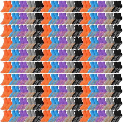 Image of Liitrsh 60 or 150 Pairs Pilates Grip Socks Bulk Unisex Non Slip Yoga Grippy Socks Woman for Adults Yoga Pilates Hospital