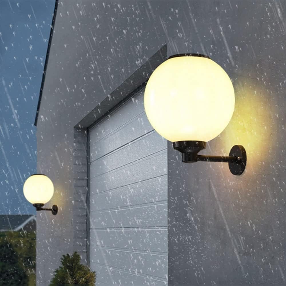 noxozoqm Modern Solar Wall Light Garden Wall Light Villa Wall Light Waterproof IP65 Exterior Wall Lantern(30cm)