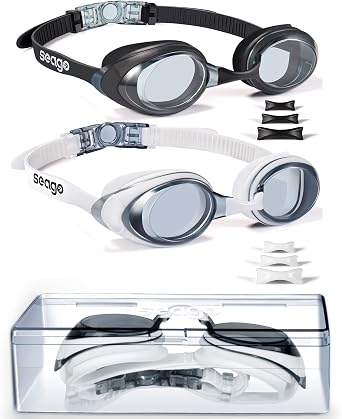 Seago Shortsighted Swimming Goggles Nearsighted Swim Goggles Anti Fog UV Protection Fit for Adult Men Women Youth Junior