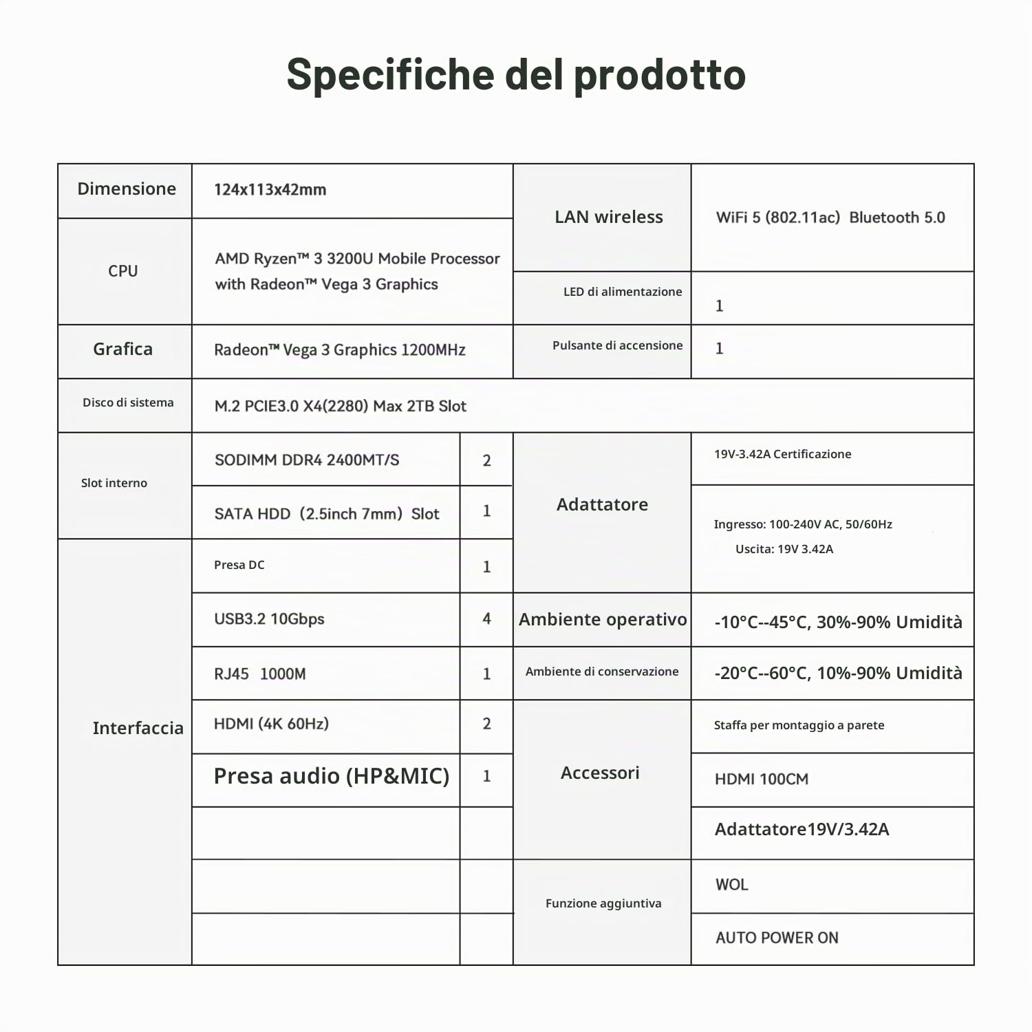 Beelink SER3 Mini PC Windows 11 Pro, AMD Ryzen 3 3200U(2C/4T,up to 3.5 GHz), Mini Computer 8GB DDR4 480GB M.2 2280 PCIe3.0 SSD, 4K Triple Display/WiFi 6/BT5.2